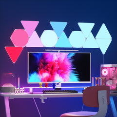 Intelligent background LED board sound rhythm music quantum light triangle splicing wall light e-sports atmosphere light