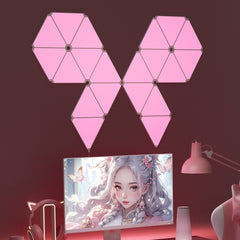 Intelligent background LED board sound rhythm music quantum light triangle splicing wall light e-sports atmosphere light
