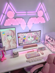 Intelligent background LED board sound rhythm music quantum light triangle splicing wall light e-sports atmosphere light
